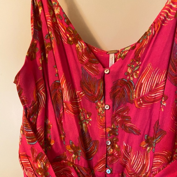 Free people super fun magenta jumpsuit! - Picture 3 of 5